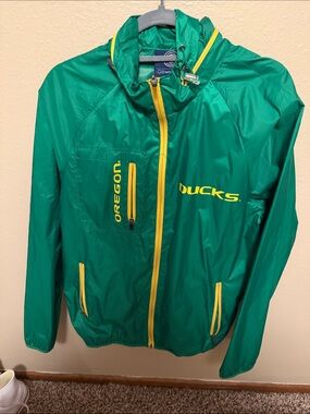 (26)Green & Yellow 'Ducks' Full-Zip Windbreaker